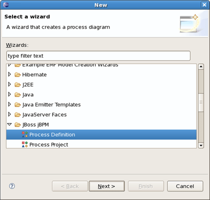 The Select Wizard Page