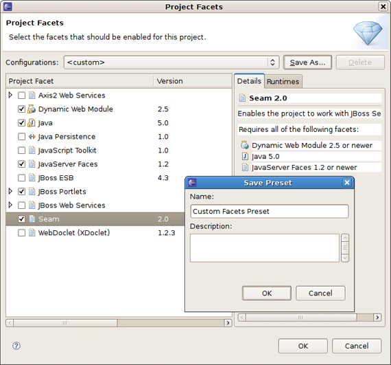 Specifying Custom Facet Preset