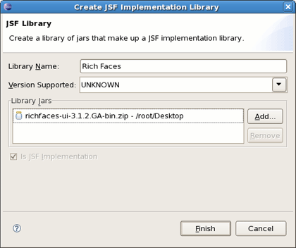 Create JSF Implementation Component Library