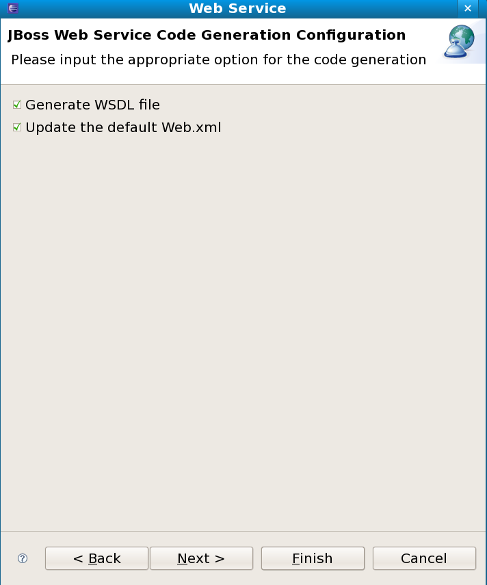 Set Web Service values for Code Generation