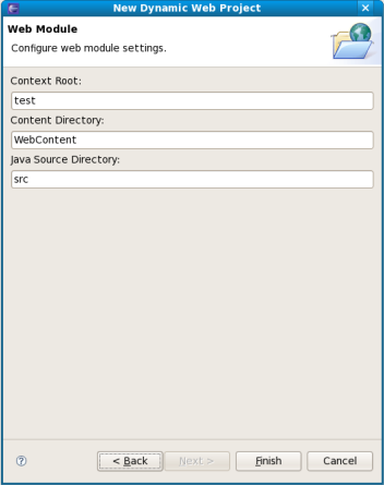 Web Module Settings Configuration