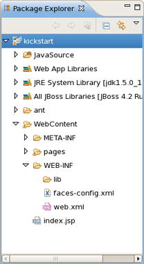 Imported Project in the Package Explorer View