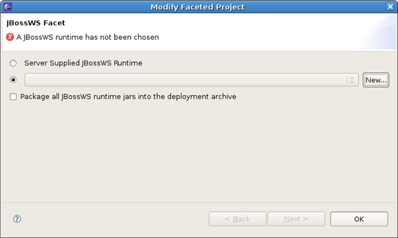 Configure JBoss Web Service Facet