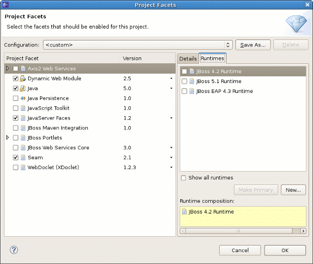 Runtimes Selecting
