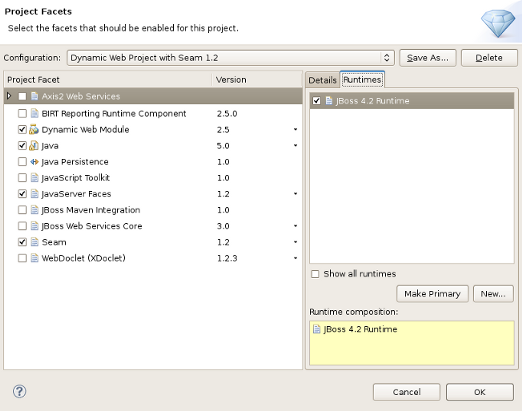 Setting Runtime
