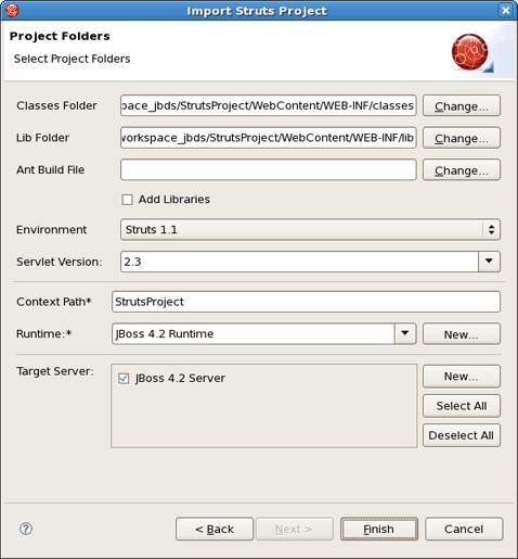The Project Folders Screen