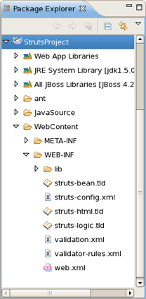 Imported Project in the Package Explorer View