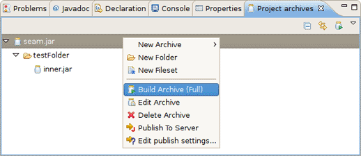 Context Menu on the Item