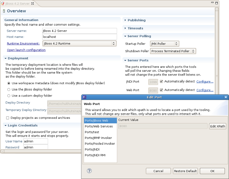 Server Ports Preferences