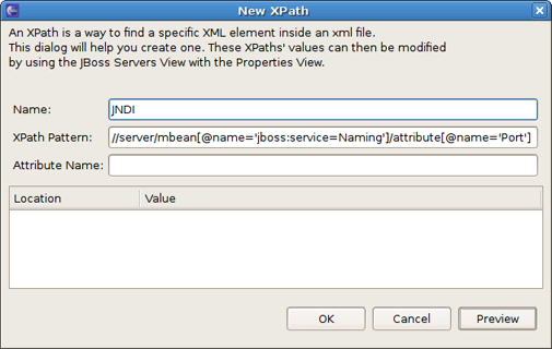 XPath Pattern for a Server Port