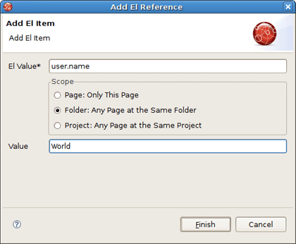 Setting the Value for the EL Expression