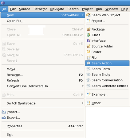 Seam Component Wizards