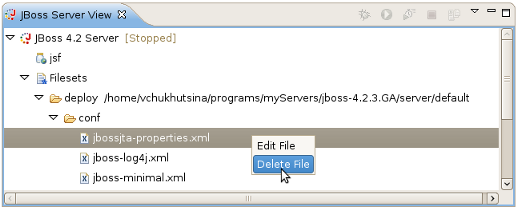 Deleting the File from the Filesets