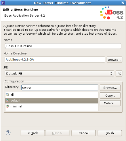 Adding a JBoss 4.2 Runtime