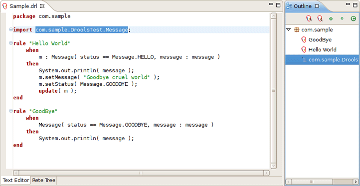 Synchronization with Outline View
