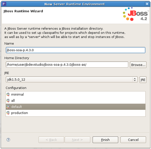 New Server Runtime Environment Details