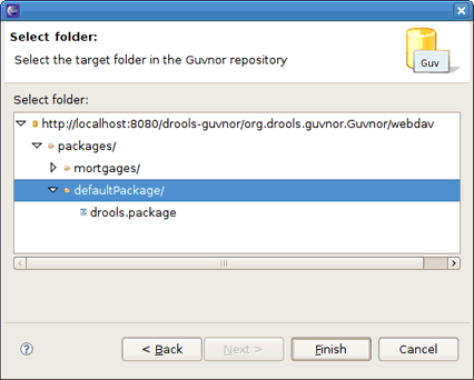 Selecting a Target Folder