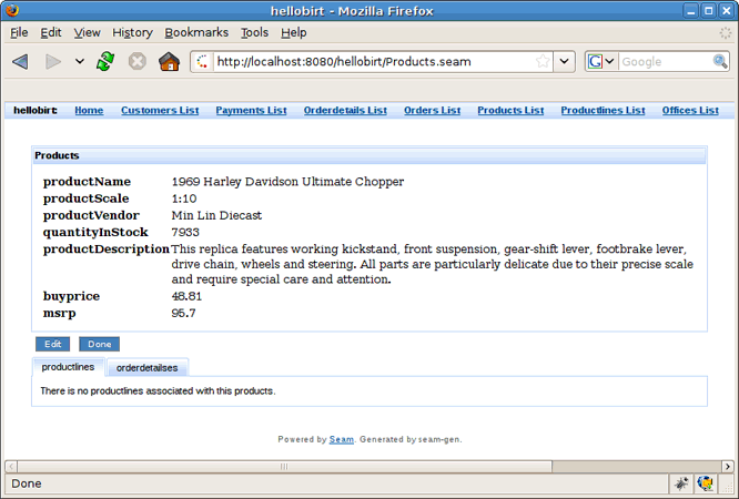 Embedding BIRT Report in Seam xhtml Page