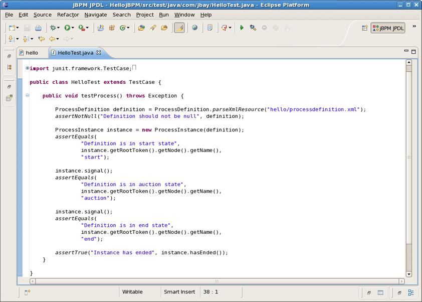 A First Test Scenario