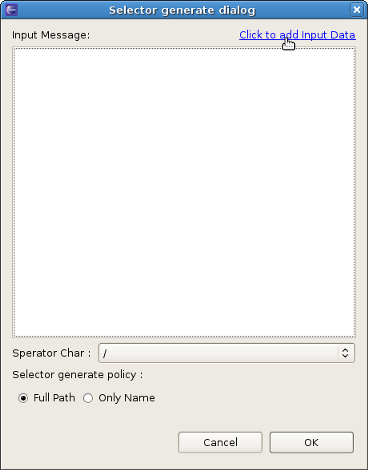 Selector generate dialog