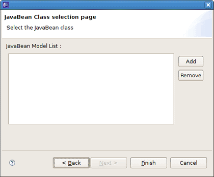 JavaBean Data Selection