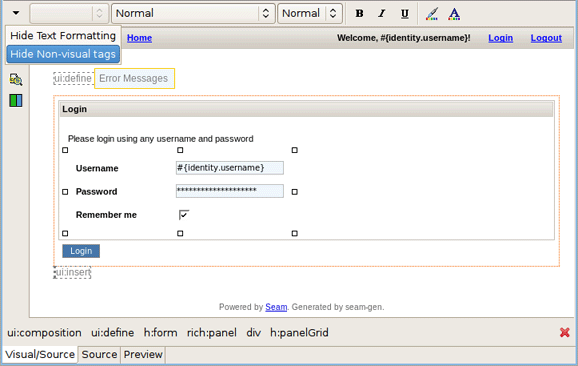 Non-visual Tag in the VPE
