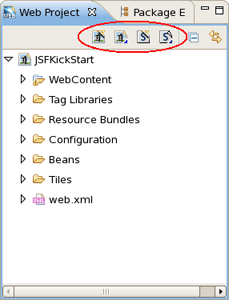 Web Projects View Buttons