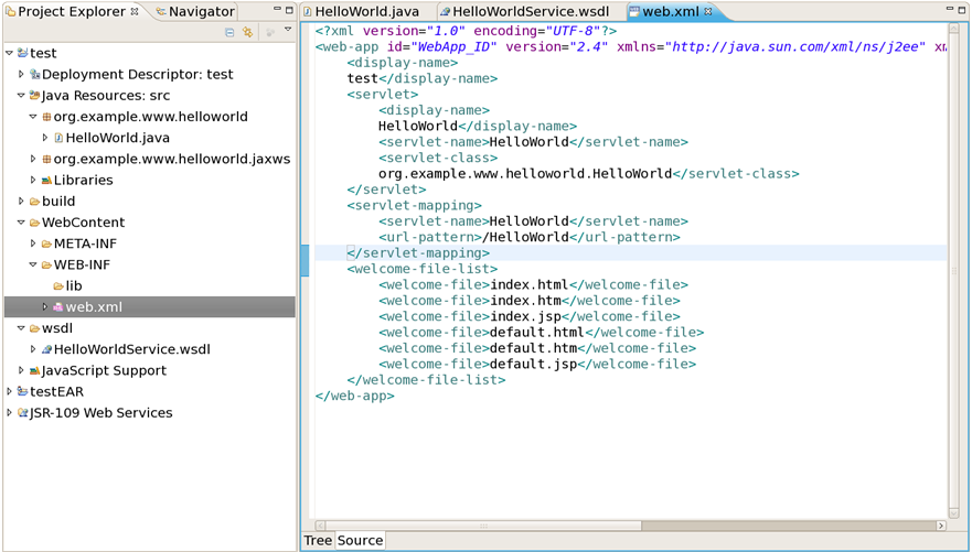 The Updated web.xml file