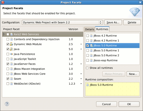 Runtimes Selecting