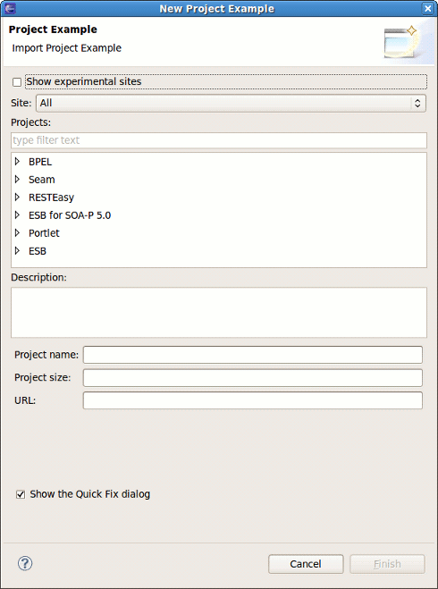 Project Example Wizard