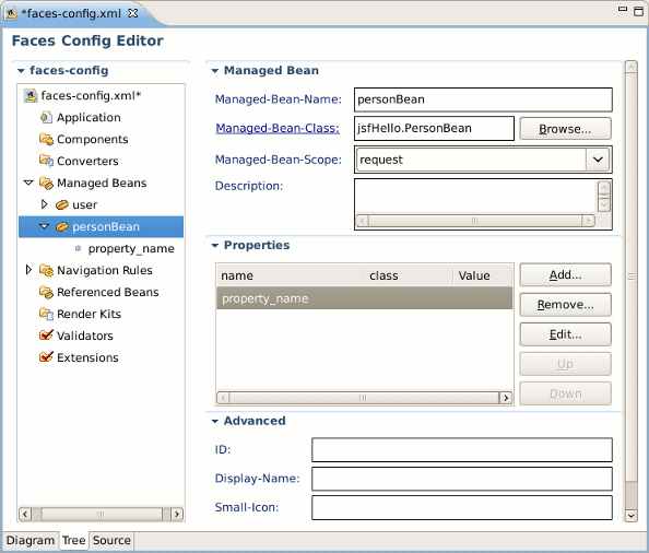 Tree View in Config Editor