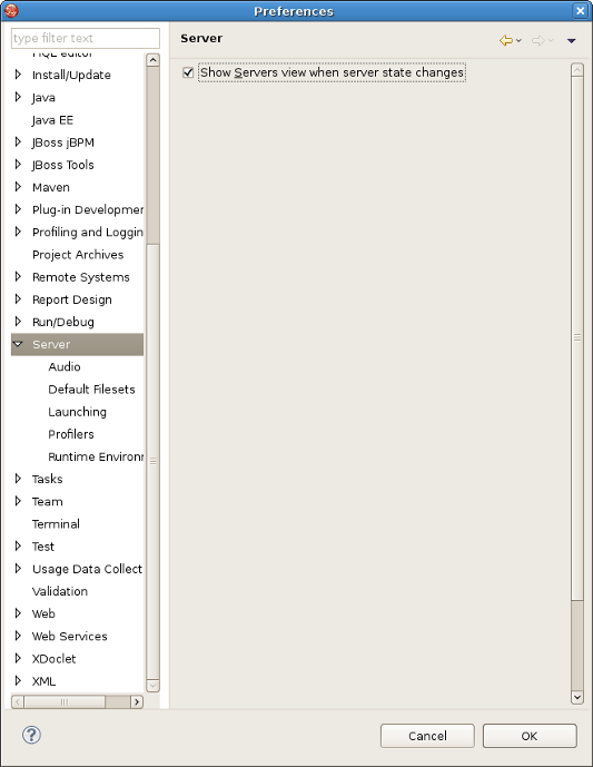 Server Preferences