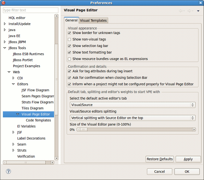 Visual Page Editor
