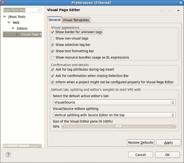 Visual Web Tools Reference Guide