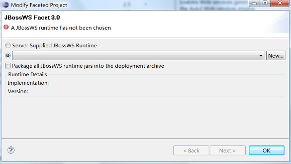 Configure JBoss Web Service Facet
