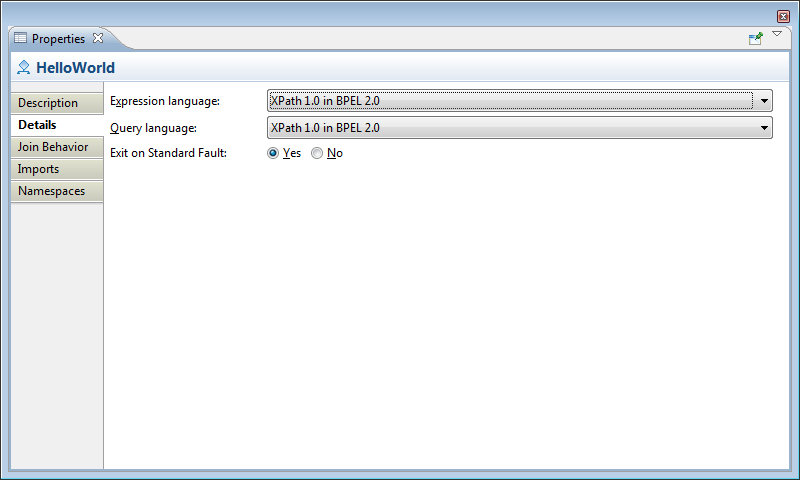 Details tab