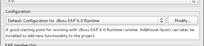 Modifying project configuration.