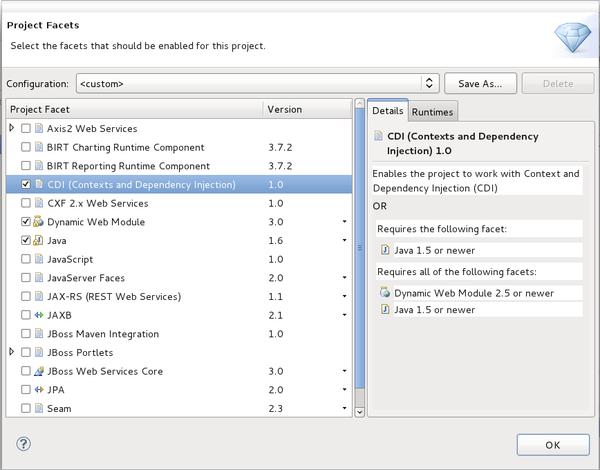 Adding CDI facet support.