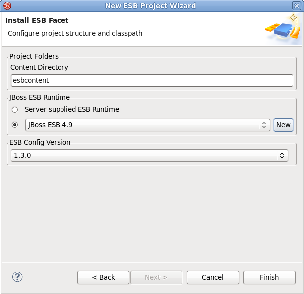 Install ESB facet step