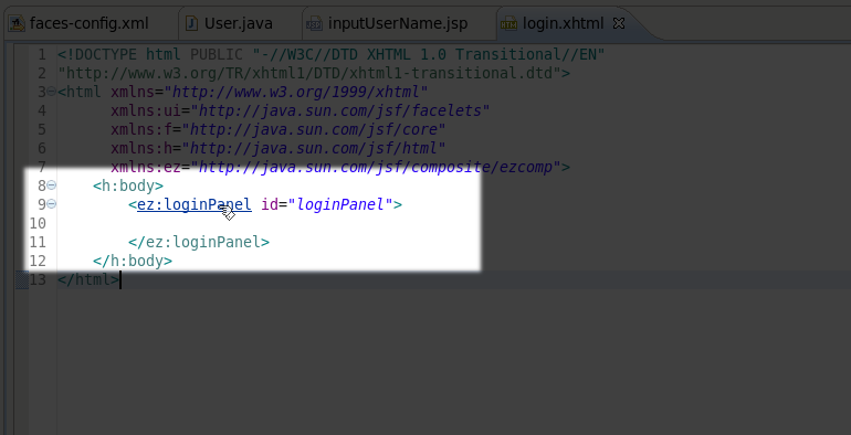 OpenOn with JSF 2.0 Component