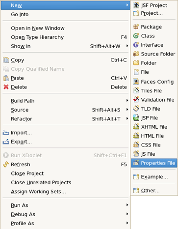 Selecting Properties File