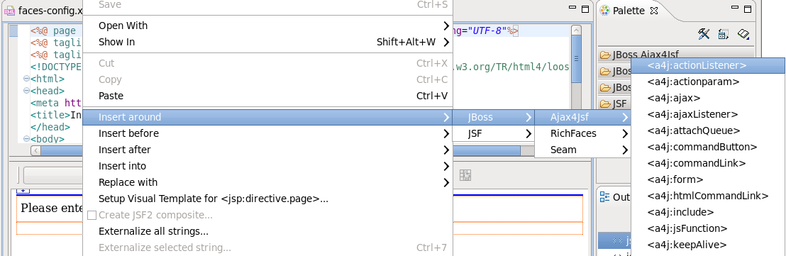 Inserting a tag into the Source part