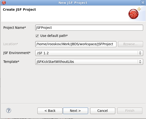 Creating a New JSF Project