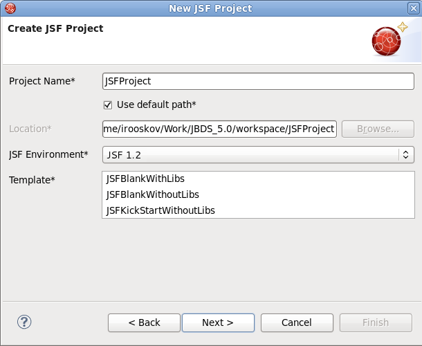 Choosing JSF Templates