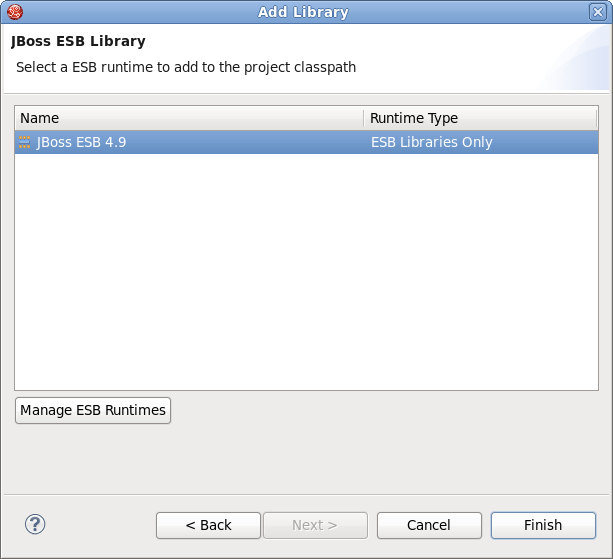 Select a ESB runtime