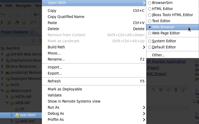 Mobile web browser simulator