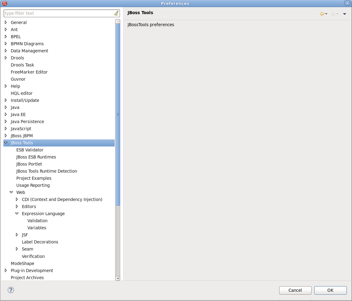 Preferences are included in this dialog.
