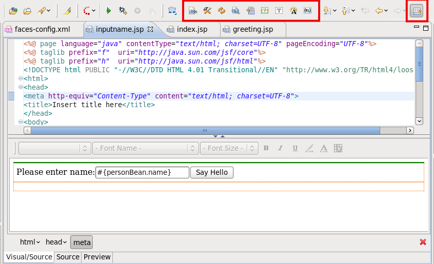 Buttons on the VPE Toolbar