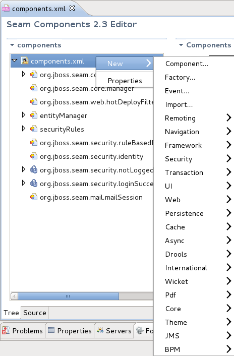 component.xml Editor