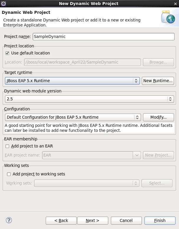 Dynamic Web Project Wizard